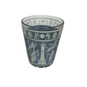 Jeannette Grecian Wedgwood Blue Jasperware Juice Glass Tumbler Hellenic 3.25"